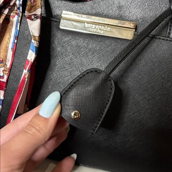 Kate Spade Black Saffiano Satchel Bag - Picture 11 of 12